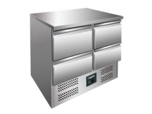 SARO Table réfrigérée à tiroirs modèle VIVIA S 901 S/S TOP 4x 1/2 GN