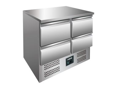 SARO Table réfrigérée à tiroirs modèle VIVIA S 901 S/S TOP 4x 1/2 GN
