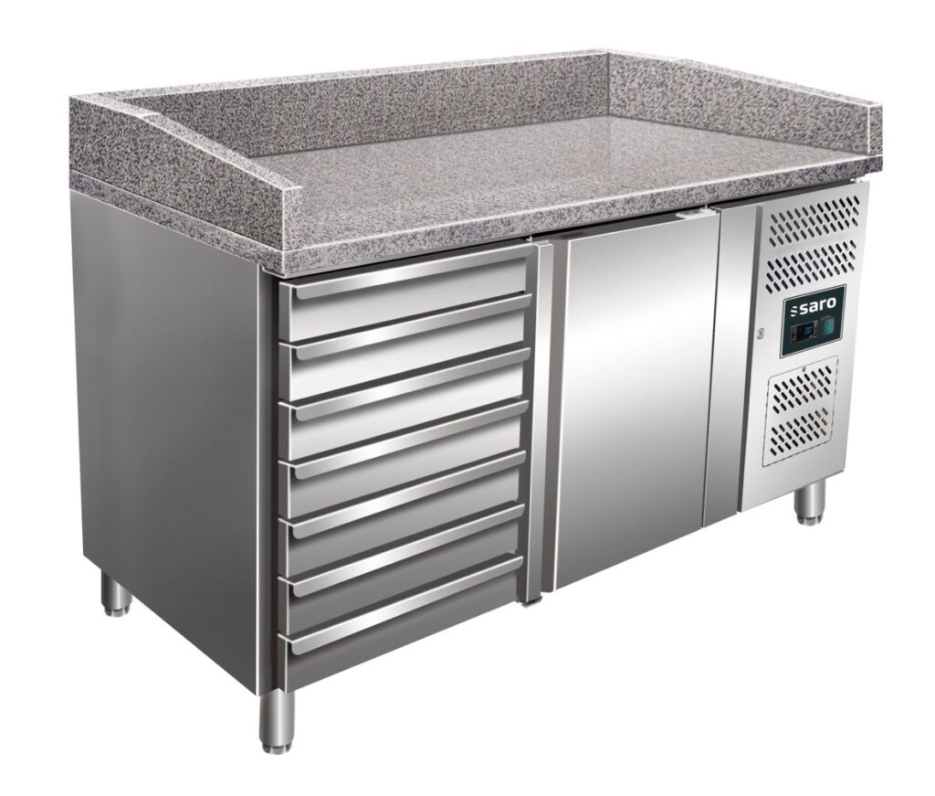 SARO Table à pizza réfrigérée à tiroirs modèle MARGA PZ 1610 TN
