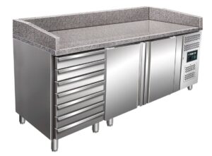SARO Table à pizza réfrigérée à tiroirs modèle MARGA PZ 2610 TN
