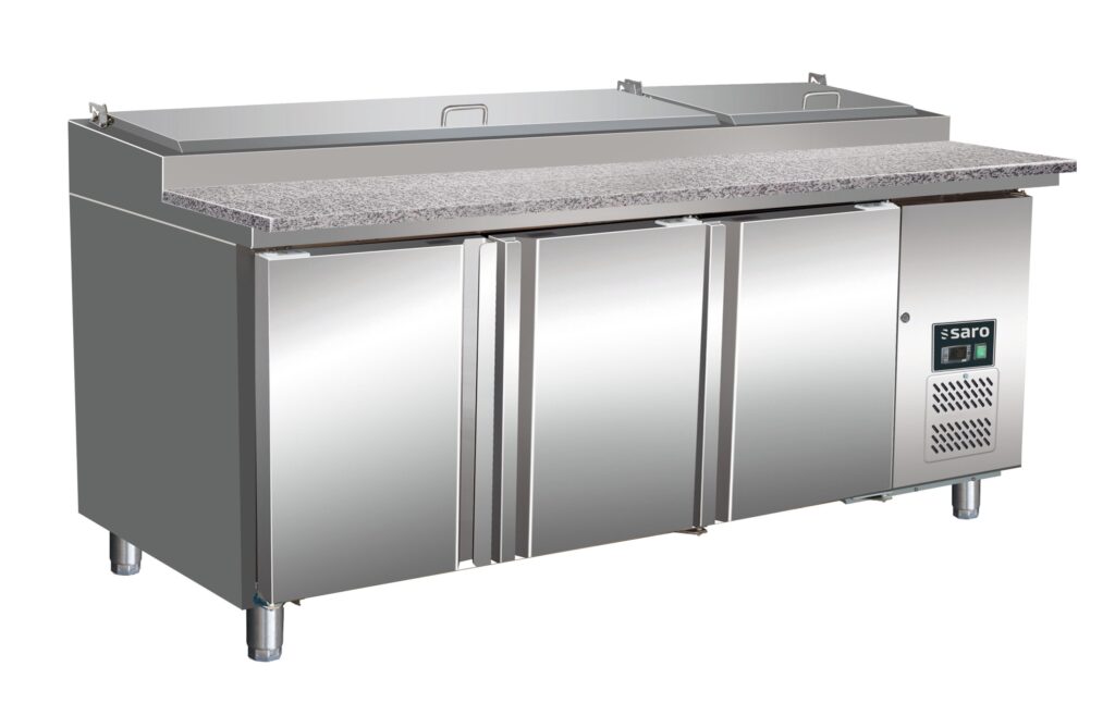 SARO Table de préparation avec plan de travail en granit - 1/3 GN modèle SH 2000