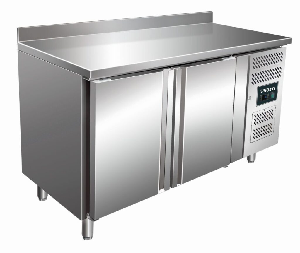 SARO Table réfrigérée 2 portes avec dosseret modèle KYLJA 2200 TN