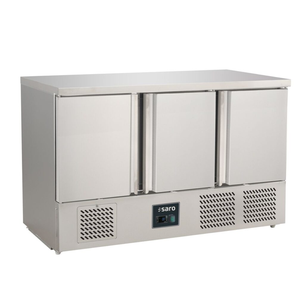 SARO Table réfrigérée, 3 portes modèle S903 S/S TOP PRO