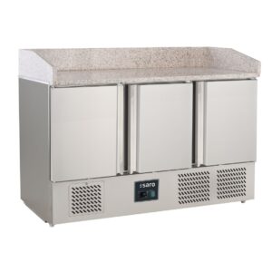SARO Table à pizza réfrigérée, 3 portes modèle S 903 PZ S/S TOP PRO