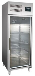 SARO Armoire réfrigérée professionnelle avec porte vitrée - 2/1 GN modèle GN 600 TNG