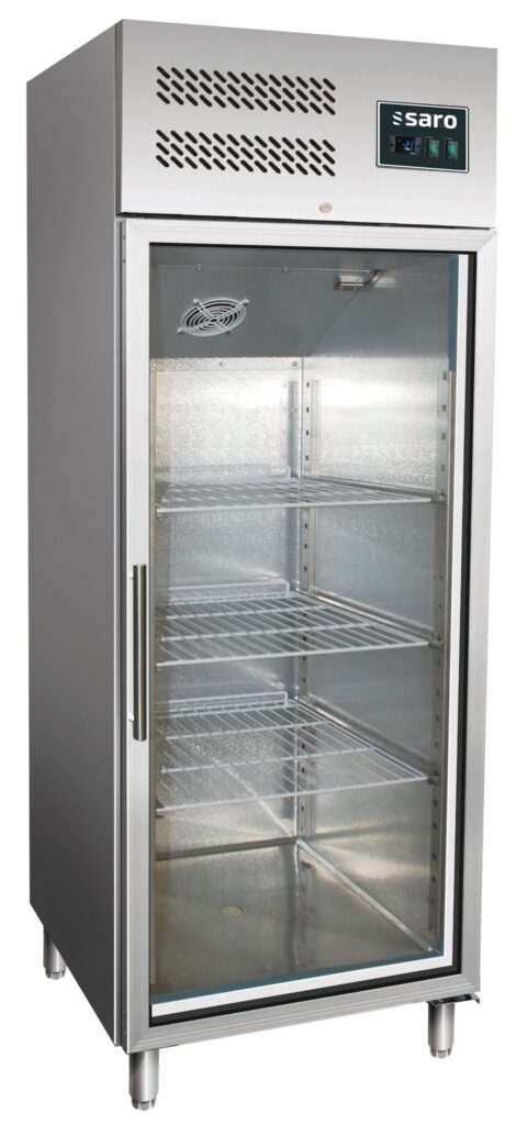 SARO Armoire réfrigérée professionnelle avec porte vitrée - 2/1 GN modèle GN 600 TNG