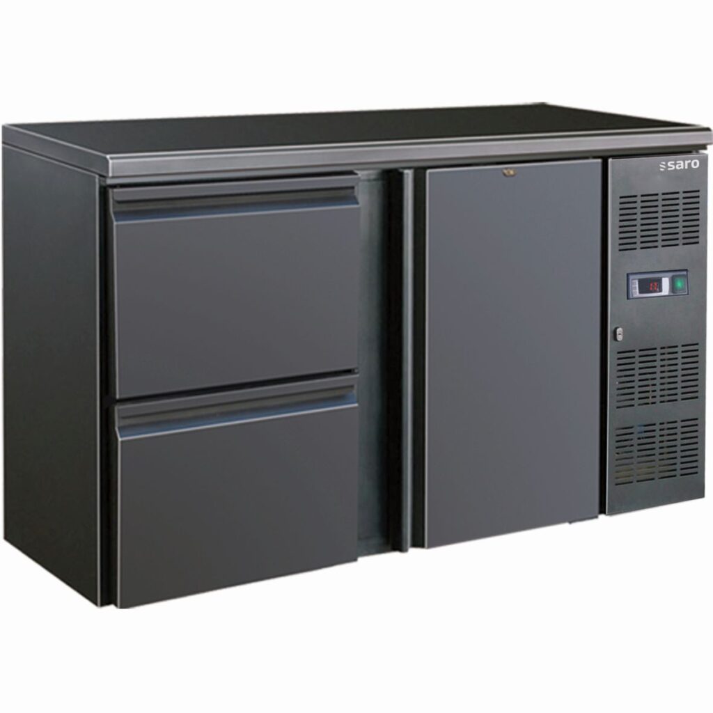 SARO Arrière-bar réfrigéré avec 1 porte et 2 tiroirs modèle BC 2100-2S