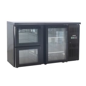 SARO Arrière-bar réfrigéré avec 1 porte vitrée et 2 tiroirs modèle BC 2100 G S2