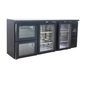 SARO Arrière-bar réfrigéré avec 2 portes vitrées et 2 tiroirs modèle BC 3100 G S2