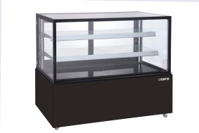 SARO Vitrine à pâtisserie 510 L, noire modèle VANESSA