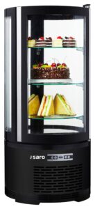 SARO Vitrine à pâtisserie, noire modèle MATILDE