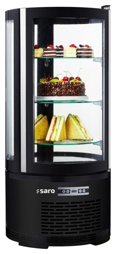 SARO Vitrine à pâtisserie, noire modèle MATILDE