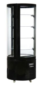 SARO Vitrine à pâtisserie, noire modèle ALESSIA