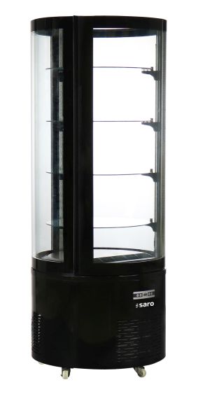 SARO Vitrine à pâtisserie, noire modèle ALESSIA