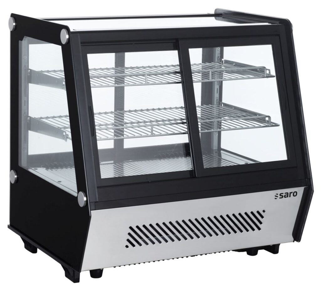 SARO Vitrine réfrigérée à poser, portes coulissantes avant et arrière modèle SELF 165K