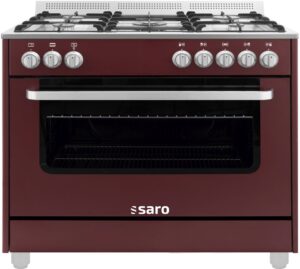 SARO Cuisinière multifonction gaz/électrique modèle TS95C61LVI bordeaux