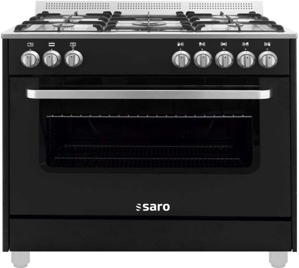 SARO Cuisinière multifonction gaz/électrique modèle TS95C61LNE black