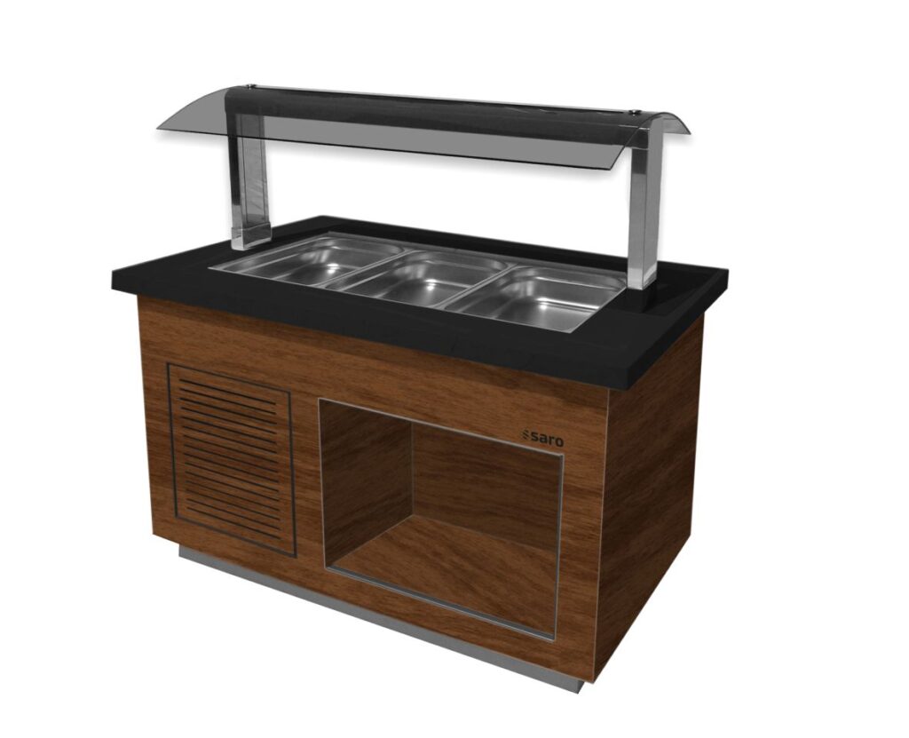 SARO Bar à salades modèle PREMIUM LINE- SB-K 130 walnut
