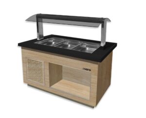 SARO Bar à salades modèle PREMIUM LINE- SB-K 130 OAK