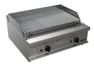 SARO Grill à pierre de lave à gaz à poser modèle E7/BS2BB