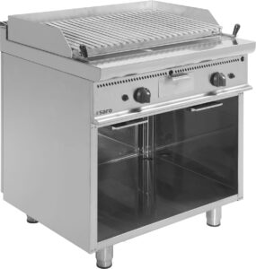 SARO Grill à pierre de lave à gaz modèle E7/BS2BA