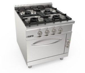 SARO Cuisinière à gaz + four électrique, 4 feux LQ modèle LQ / CUG4NE