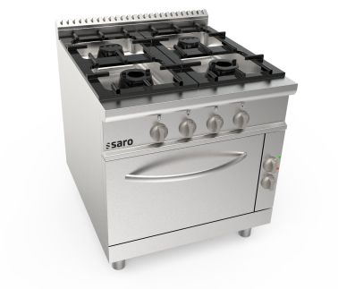 SARO Cuisinière à gaz + four électrique, 4 feux LQ modèle LQ / CUG4NE