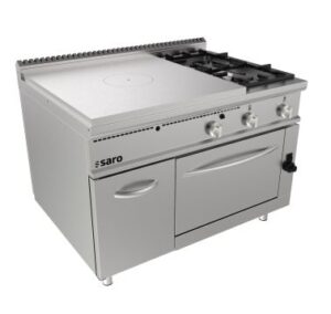 SARO Plaque coup de feu avec four à gaz + 2 feux + porte LQ modèle LQ / TPG6LO