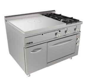 SARO Plaque coup de feu avec four électrique + 2 feux + porte LQ modèle LQ / TPG6LE
