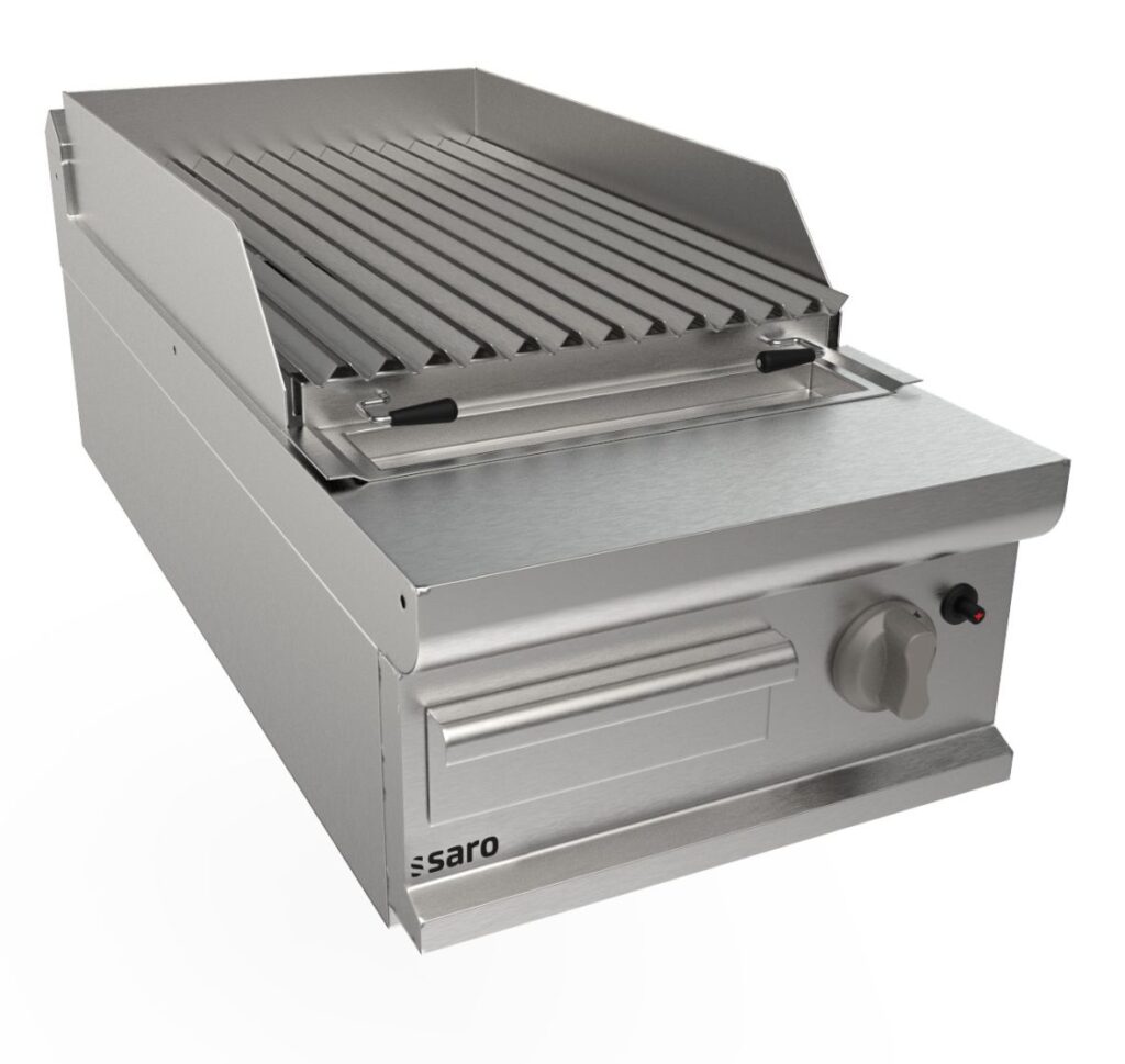 SARO Grill à pierre de lave à gaz à poser modèle LQ / BS1BB