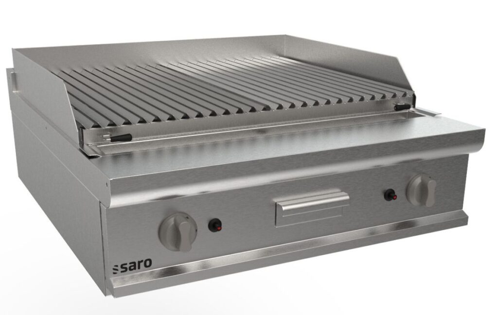 SARO Grill à pierre de lave à gaz à poser modèle LQ / BS2BB