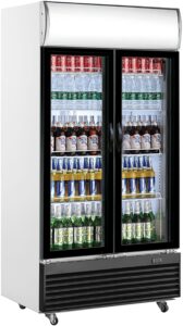 SARO Refroidisseur de bouteilles avec fronton lumineux - 2 portes modèle GTK 800