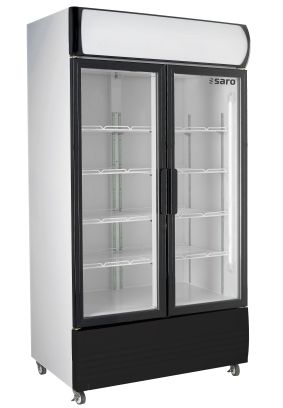 SARO Armoire réfrigérée avec 2 portes vitrées et fronton lumineux modèle GTK 580