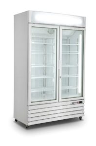 SARO Armoire de congélation ventilée, 2 portes vitrées modèle D 800