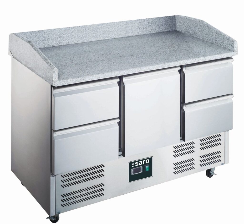SARO Table à pizza réfrigérée avec vitre modèle ES 903 PZ 1/4