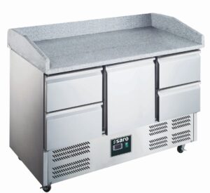 SARO Table à pizza réfrigérée avec vitre modèle ES 903 PZ 1/4