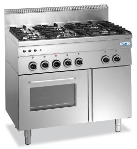 SARO Cuisinière à gaz avec four à gaz, 6 feux, ligne 600 modèle G6SFA6