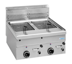 SARO Friteuse à gaz 8+8 L à poser, ligne 600 modèle GF66