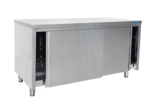 SARO Meuble inox à portes coulissantes - profondeur 700 mm, 1000 mm