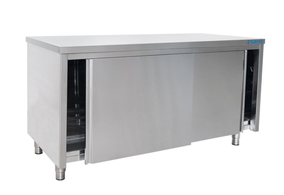 SARO Meuble inox à portes coulissantes - profondeur 700 mm, 1200 mm